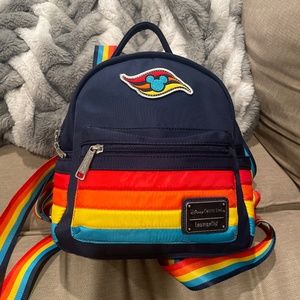 DCL Disney cruise loungefly rainbow backpack